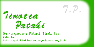 timotea pataki business card